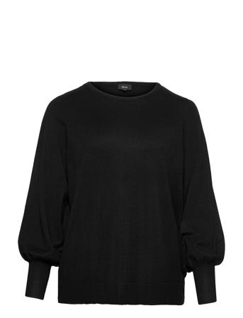 Caella Plain, L/S, Pullover Pulllover Svart Zizzi