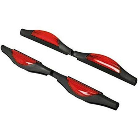 Dørbeskyttere for bil, støtfanger, dørkantbeskytter, stripe, reflektorer, klips på bilens bakre og fremre dør, ripebeskyttelse