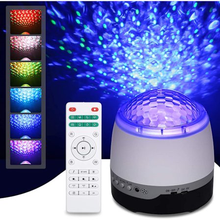 Projektorlampe Stjernebølge Bluetooth Musikprojektor Vandbølge