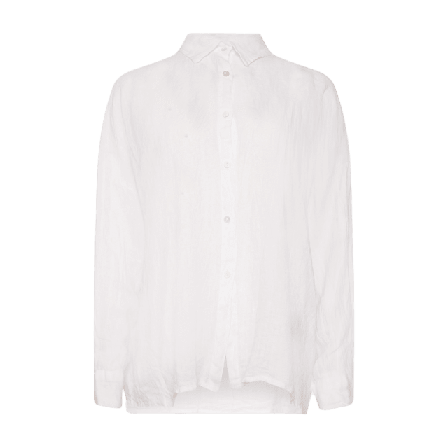 Tiffany Gia, Shirt, Linen - White Blusar Dam Vit L-XL