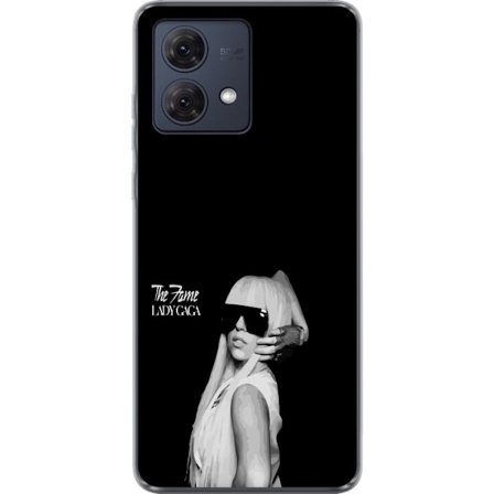 Yhteensopiva Puhelinkuori Motorola Moto G84 Stranger Things juliste, jossa pyöräily siluetteja ja punainen salamamyrsky dramaattisessa retro -muodossa