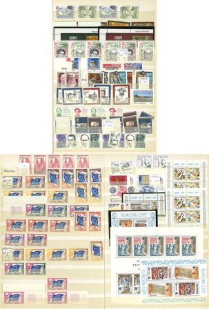 Europa 1980-1985- Dubletsamling af EUROPA mærker i 1 indstiksbog - Postfrisk