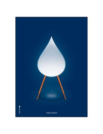 Drop Blue Home Decoration Posters & Frames Posters Illustrations Multi/mönstrad Brainchild
