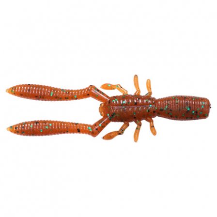 Megabass Honjikomi Bottle Shrimp 3'', 7,6cm (6pcs) - Root Beer/Gre
