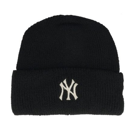 New Era - MLB Svart cuff Beanie - New York Yankees Foundational Black Cuff Knit @ Hatstore