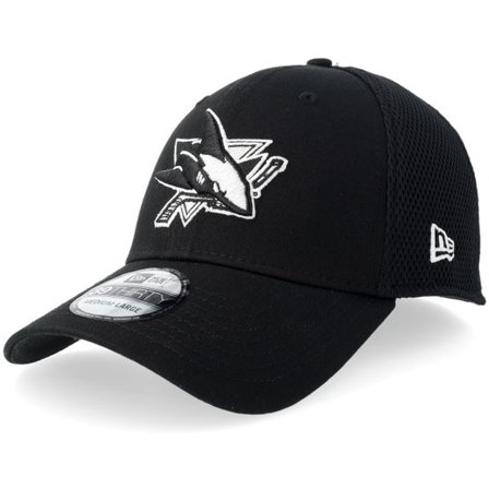New Era - NHL Svart flexfit Keps - San Jose Sharks 39THIRTY Eg Neo Black/White Mesh Flexfit @ Hatstore