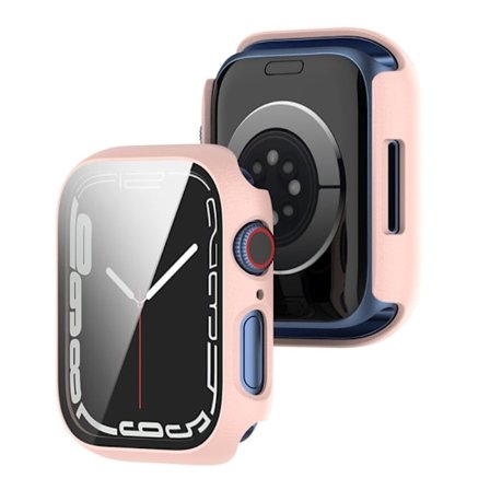 Apple Watch (41mm) 2-in-1 cover with tempered glass screen protector - Pink