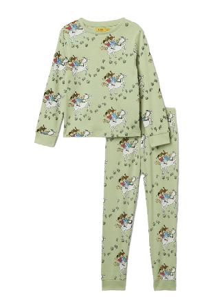 PIPPI Långstrump-pyjamas NILSSON Sovkläder & morgonrockar Grön 98/104