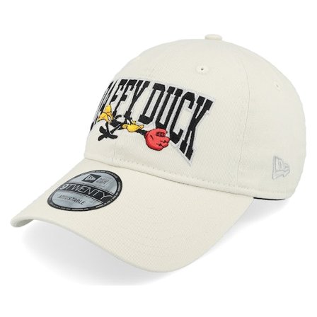 New Era - Beige unconstructed Cappellino - Looney Tunes Washed 9TWENTY Daffy Duck Stone Dad Cap @ Hatstore