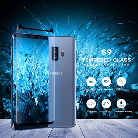 1-Pack SAMSUNG GALAXY S9 Näytönsuoja - Karkaistu Lasi 9H - Super laatu 3D