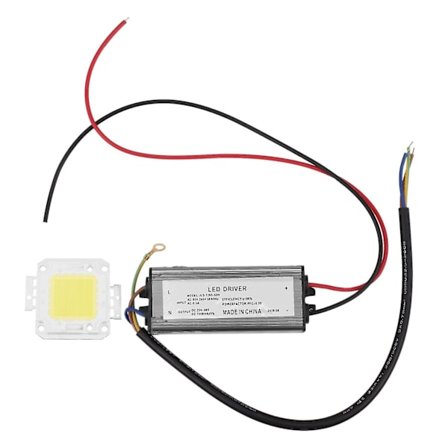 50W LED-driver, vanntett IP67 strømforsyning, høyeffekt adapter + 50W LED-chip pære, energisparende