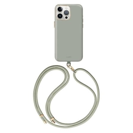 Uniq Coehl Creme magnetisk ladeveske for iPhone 15 Pro - sage