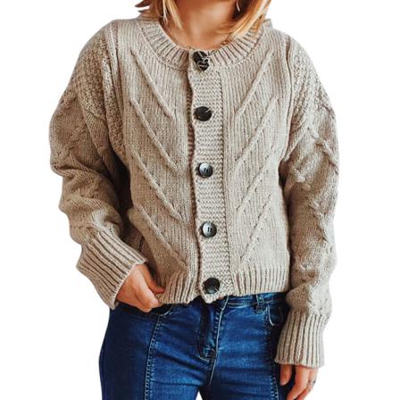 Dam Vinter Varm Cardigan Tröja Långärmade Cardigans