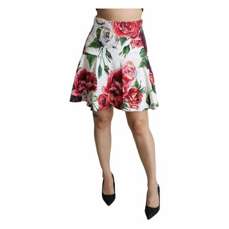 Dolce & Gabbana, Mini Skirt Biały, Kobieta, Rozmiar: S
