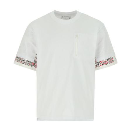 Sacai, T-Shirt Wit, Heren, Maat:L