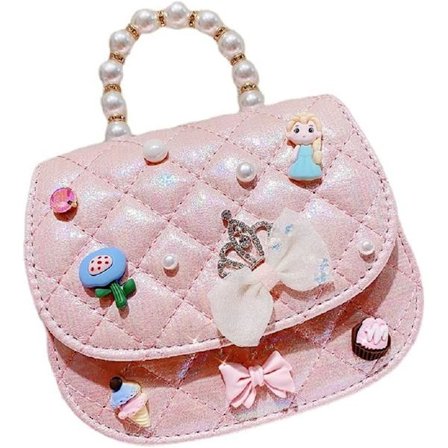 Rosa søt prinsessepunge håndveske for små jenter