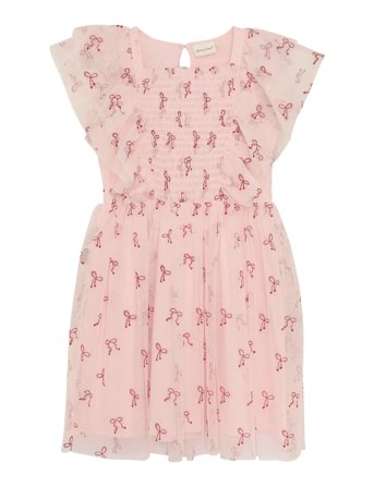 Dress W. Glitter Aop Pink Minymo