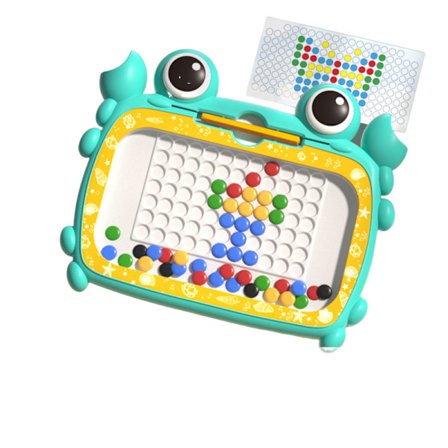 Magnetisk Rittavla för Barn, 3-6 År - STEM Leksaker med Färgglada Pärlor och Ritpenna, Punktkonst, Pedagogiska Leksaker för Förskolan