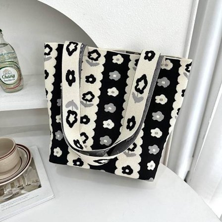 Håndholdt veske, dame, tote bags, SVART