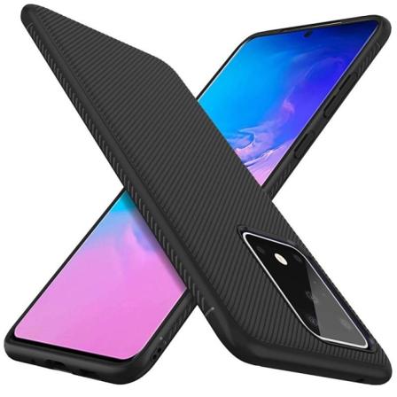 Samsung Galaxy S20 Ultra Stilfuldt stødsikkert cover FullCarbon Black