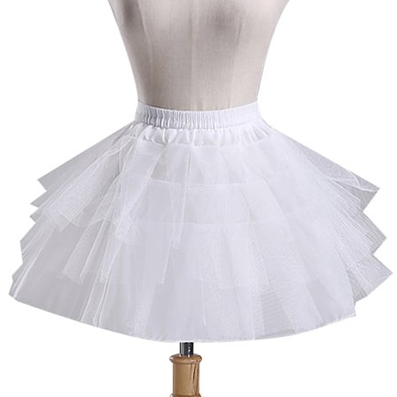 Petticoat for kvinner og jenter - Kort halvskjørt underskjørt for Lolita Cosplay