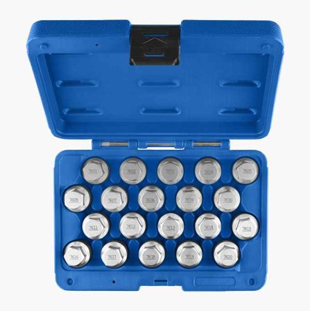 Biltema - Felglås nøkkelsett som passer til Volvo-A 20 deler