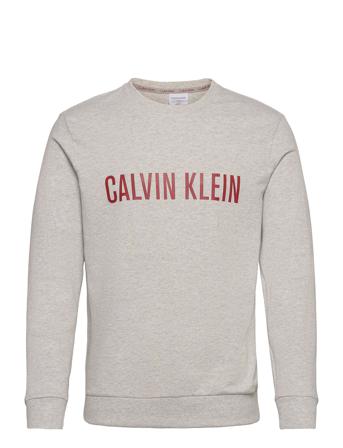 L/S Sweatshirt Sweatshirt Trøje Grå Calvin Klein
