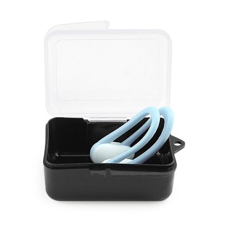 Svømmenæseklemme Silikone Svømmenæseklemme Bærbar Svømmerbeskytter med etui