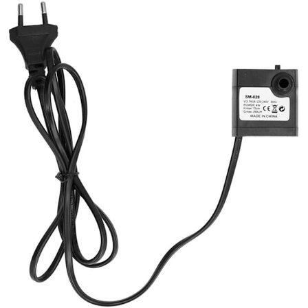 Mini nedsänkbar vattenpump för akvarium damm fontän cirkulation hydroponik 4W EU-kontakt 220V