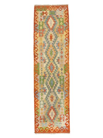 84X300 Alfombra Oriental Kilim Afghan Old Style De Pasillo Naranja/Marrón (Lana, Afganistán)