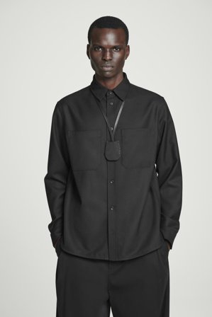 COS Men's Cordón De Piel Festoneado in Negro