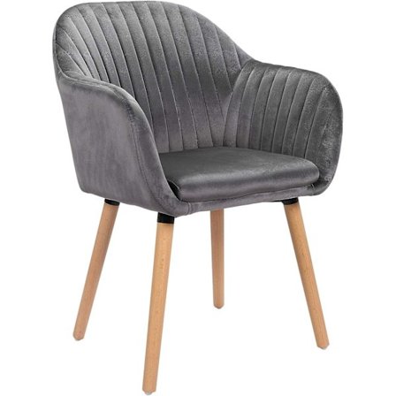 Rootz Ergonomic Velvet Spisestuestol - Komfortabel siddeplads - Stilfuld Accent Stol - Overdådig støtte, robust bygning, let at samle - 81 cm x 40 cm