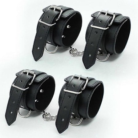 Lær Ankelrem Flirt Leke Håndjern Trening Fitness Mansjetter Og Ben [DB]