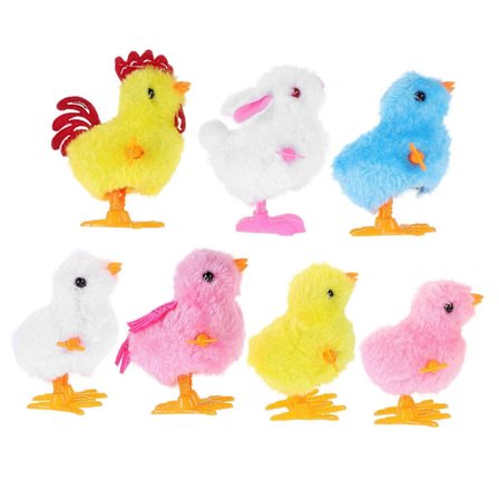 Hoppende Kanin Legetøj Optrækkelige Påske Kurv Fyldstoffer til Fest Favor 7 stk [HK]