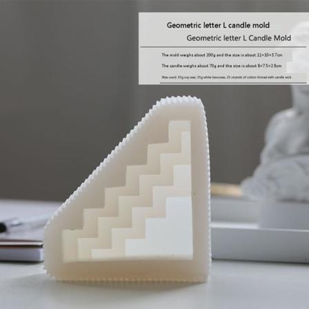 Ljusformar Ljus Stearinljus Diy Gjutformar I Silikonform Lz22053 Geometrisk Bokstav L