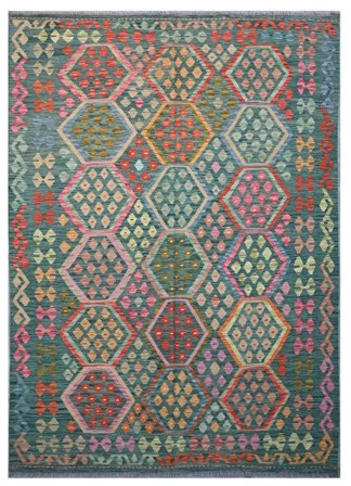 Oriental Kilim Afghan Old Style Rug 181X244 Wool, Afghanistan
