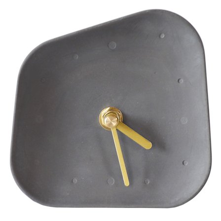 Åldrad betong chic analog skrivbords- och bordsur, exakt och tyst - Söt, liten heminredning för ditt sovrum, vardagsrum eller kök