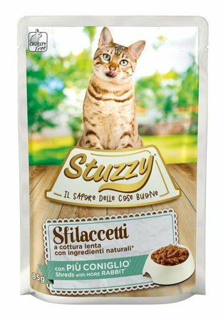 Stuzzy Sfilaccetti Con Più Coniglio Cibo Umido Gatti Adulti