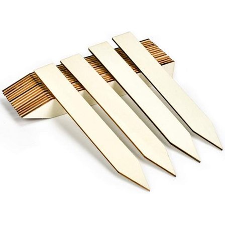 50 stk. holdbare plantetags, pilformede træplantetags vandtætte