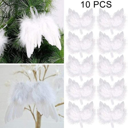 10pcs Angel Feather Wing, Mini Angel Hanging Wing For Christmas