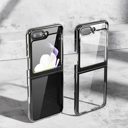 Transparent Skal till Samsung Galaxy Z Flip 6, Kristallklart Smalt Pläterat Stötskyddande Omslag för Samsung Galaxy Z Flip 6