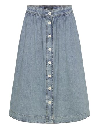 Lauren Ralph Lauren | Button-Front Denim Skirt | 38