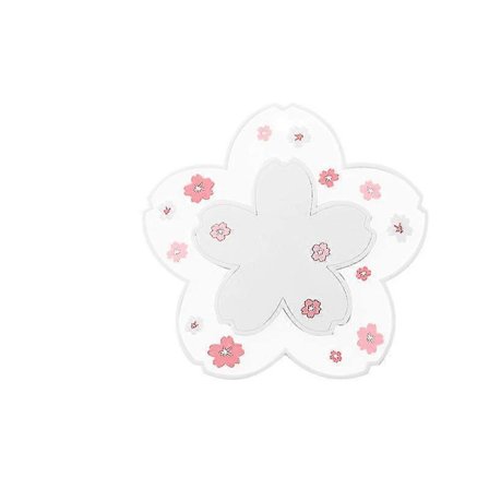 1 Lille Hvid Japansk Kirsebærblomst Hjemmekontor Skridsikker Te Mælk Kop Kaffe Kop Underkop Gryde-/skålmadras (ShiKai)