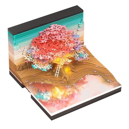 Papirudskæring Model Notesblok 260 ark Memo Pads 3D Sticky Note