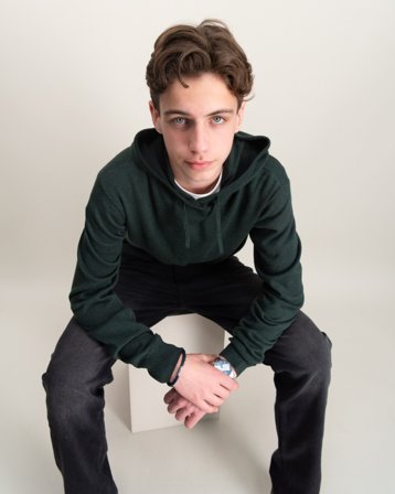 RYVLS Brandon Knit Hoodie Groen Hoodies Jongens - Kids Brand Store