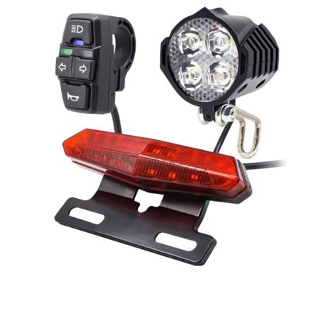 Ebike Front Bremse Bag Lys Sæt Til Batteri Indeholder Horn Forlygte