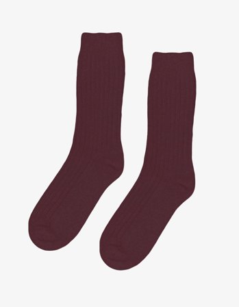 Merino Wool Blend Sock - Oxblood Red - 41-46