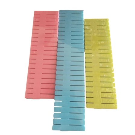 [NT] 4 stk DIY Skuffeavdelere Justerbar organizer for rot Kjøkkenbestikk Sminkeverktøy Sokker Farge Tilfeldig L