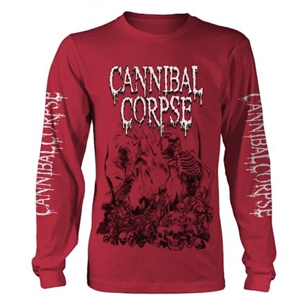 Cannibal Corpse Unisex Adult Pile Of Skulls 2018 Långärmad T-shirt