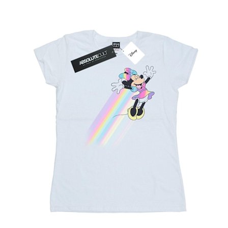 Disney Dam/Kvinnor Minnie Mouse Whoosh Bomull T-shirt XXL Vit